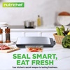 image:imageNutrichef Automatic Food Vacuum Sealer with Double Sealing Function Electric Air Sealing System for Dry Liquid amp Moist Foods Reduces Food Waste Preserve Freshness of Proteins Fruits VegetablesSilverBlack