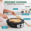 image:imageNutrichef Electric Crepe Maker Pan amp Griddle  12 Inch Nonstick Cooktop  LED Indicators amp Adjustable Temperature Control  Includes Spatula Batter Spreader  Cooks Crepes Roti amp Pancakes