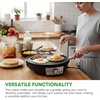 image:imageNutrichef Electric Crepe Maker Pan amp Griddle  12 Inch Nonstick Cooktop  LED Indicators amp Adjustable Temperature Control  Includes Spatula Batter Spreader  Cooks Crepes Roti amp Pancakes