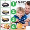 image:imageNutrichef Electric Crepe Maker Pan amp Griddle  12 Inch Nonstick Cooktop  LED Indicators amp Adjustable Temperature Control  Includes Spatula Batter Spreader  Cooks Crepes Roti amp Pancakes