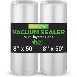 image:imageNutriChef Vacuum Sealer Bags 11x50 Rolls 2 pack for Food Saver Seal a Meal NutriChef Weston Commercial Grade BPA Free Heavy Duty Great for vac storage Meal Prep or Sous Vide28x50