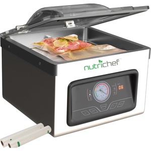 image:imageNutriChef Vacuum Sealer Machine  350W Commercial 8L Chamber Type Automatic System Air Seal Machine Meat Packing Sealing Storage Preservation Sous Vide Vac Roll Bags NutriChef PKVS70STS