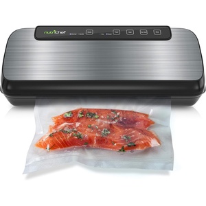 image:imageNutrichef Automatic Food Vacuum Sealer with Double Sealing Function Electric Air Sealing System for Dry Liquid amp Moist Foods Reduces Food Waste Preserve Freshness of Proteins Fruits VegetablesSilver