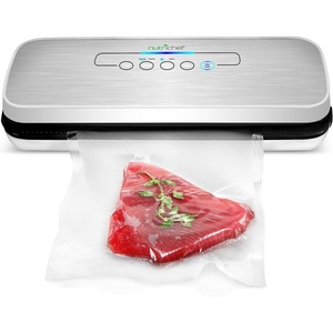 image:imageNutrichef Automatic Food Vacuum Sealer with Double Sealing Function Electric Air Sealing System for Dry Liquid amp Moist Foods Reduces Food Waste Preserve Freshness of Proteins Fruits VegetablesBlackSilverWhite