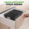 image:imageNutriChef 8Piece Nonstick Stackable Bakeware Set  PFOA PFOS PTFE Free Baking Pans Set wNonStick Coating 450F Oven Safe Round Cake Loaf Muffin WideSquare Pans Cookie Sheet GrayBlack