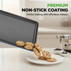 image:imageNutriChef 8Piece Nonstick Stackable Bakeware Set  PFOA PFOS PTFE Free Baking Pans Set wNonStick Coating 450F Oven Safe Round Cake Loaf Muffin WideSquare Pans Cookie Sheet GrayBlue