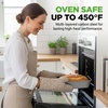 image:imageNutriChef 8Piece Nonstick Stackable Bakeware Set  PFOA PFOS PTFE Free Baking Pans Set wNonStick Coating 450F Oven Safe Round Cake Loaf Muffin WideSquare Pans Cookie Sheet GrayGray