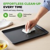 image:imageNutriChef 8Piece Nonstick Stackable Bakeware Set  PFOA PFOS PTFE Free Baking Pans Set wNonStick Coating 450F Oven Safe Round Cake Loaf Muffin WideSquare Pans Cookie Sheet GrayOnyx