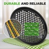 image:imageNutriChef 128 Inch Nonstick Pizza Pan for Oven  Carbon Steel Pizza Baking Tray with Airflow Holes  Premium Bakeware for Fresh amp Frozen Pizza Dishwasher Safe  Gray4 Pack