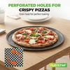 image:imageNutriChef 128 Inch Nonstick Pizza Pan for Oven  Carbon Steel Pizza Baking Tray with Airflow Holes  Premium Bakeware for Fresh amp Frozen Pizza Dishwasher Safe  Gray2 Pack