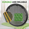 image:imageNutriChef 128 Inch Nonstick Pizza Pan for Oven  Carbon Steel Pizza Baking Tray with Airflow Holes  Premium Bakeware for Fresh amp Frozen Pizza Dishwasher Safe  Gray2 Pack