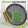 image:imageNutriChef 128 Inch Nonstick Pizza Pan for Oven  Carbon Steel Pizza Baking Tray with Airflow Holes  Premium Bakeware for Fresh amp Frozen Pizza Dishwasher Safe  Gray1 Pack