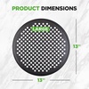 image:imageNutriChef 128 Inch Nonstick Pizza Pan for Oven  Carbon Steel Pizza Baking Tray with Airflow Holes  Premium Bakeware for Fresh amp Frozen Pizza Dishwasher Safe  Gray2 Pack