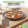 image:imageNutriChef 128 Inch Nonstick Pizza Pan for Oven  Carbon Steel Pizza Baking Tray with Airflow Holes  Premium Bakeware for Fresh amp Frozen Pizza Dishwasher Safe  Gray1 Pack