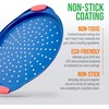 image:imageNutriChef 13Inch Nonstick Pizza Tray  Round Carbon Steel NonStick Pizza Baking Pan with Perforated Holes Premium Bakeware Pizza Screen with Silicone Grip Handles Dishwasher Safe  CopperBlue
