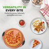 image:imageNutriChef 13Inch Nonstick Pizza Tray  Round Carbon Steel NonStick Pizza Baking Pan with Perforated Holes Premium Bakeware Pizza Screen with Silicone Grip Handles Dishwasher Safe  CopperCopper