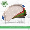 image:imageNutriChef 13Inch Nonstick Pizza Tray  Round Carbon Steel NonStick Pizza Baking Pan with Perforated Holes Premium Bakeware Pizza Screen with Silicone Grip Handles Dishwasher Safe  CopperChampagne Gold