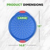 image:imageNutriChef 13Inch Nonstick Pizza Tray  Round Carbon Steel NonStick Pizza Baking Pan with Perforated Holes Premium Bakeware Pizza Screen with Silicone Grip Handles Dishwasher Safe  CopperBlue