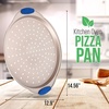 image:imageNutriChef 13Inch Nonstick Pizza Tray  Round Carbon Steel NonStick Pizza Baking Pan with Perforated Holes Premium Bakeware Pizza Screen with Silicone Grip Handles Dishwasher Safe  CopperChampagne Gold