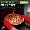 image:imageNutriChef 13Inch Nonstick Pizza Tray  Round Carbon Steel NonStick Pizza Baking Pan with Perforated Holes Premium Bakeware Pizza Screen with Silicone Grip Handles Dishwasher Safe  CopperCopper