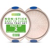 image:imageNutriChef 13Inch Nonstick Pizza Tray  Round Carbon Steel NonStick Pizza Baking Pan with Perforated Holes Premium Bakeware Pizza Screen with Silicone Grip Handles Dishwasher Safe  CopperChampagne Gold