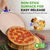 image:imageNutriChef 13Inch Nonstick Pizza Tray  Round Carbon Steel NonStick Pizza Baking Pan with Perforated Holes Premium Bakeware Pizza Screen with Silicone Grip Handles Dishwasher Safe  CopperChampagne Gold