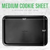 image:imageNutriChef 15 Non Stick Cookie Sheet Medium Black Commercial Grade Restaurant Quality Carbon Metal Bakeware Compatible with Model NCZK3B
