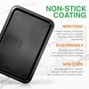 image:imageNutriChef 17 Inch Black Nonstick Large Cookie Sheet Thick amp Durable Carbon Steel Baking Pan with Nontoxic Coating  Easy Clean Wrap Resistance amp Oven Safe