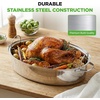 image:imageNutriChef 20 Oval Roasting Pan with Rack and Lid  Premium Stainless Steel Roaster Dish w Wide Handles amp Removable Rack MultiUse Cookware for Turkey Chicken Stews amp More  Dishwasher Safe