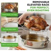 image:imageNutriChef 20 Oval Roasting Pan with Rack and Lid  Premium Stainless Steel Roaster Dish w Wide Handles amp Removable Rack MultiUse Cookware for Turkey Chicken Stews amp More  Dishwasher Safe