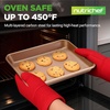 image:imageNutriChef 2Piece Baking Sheet Non Stick  Premium Carbon Steel Cookie Sheets for Baking  Large and Medium Baking Trays for Oven  Blue DiamondGold