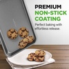 image:imageNutriChef 2Piece Baking Sheet Non Stick  Premium Carbon Steel Cookie Sheets for Baking  Large and Medium Baking Trays for Oven  Blue DiamondGray
