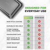image:imageNutriChef 2Piece Baking Sheet Non Stick  Premium Carbon Steel Cookie Sheets for Baking  Large and Medium Baking Trays for Oven  Blue DiamondGray
