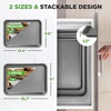 image:imageNutriChef 2Piece Baking Sheet Non Stick  Premium Carbon Steel Cookie Sheets for Baking  Large and Medium Baking Trays for Oven  Blue DiamondGray