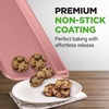 image:imageNutriChef 2Piece Baking Sheet Non Stick  Premium Carbon Steel Cookie Sheets for Baking  Large and Medium Baking Trays for Oven  Blue DiamondRose Gold