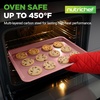 image:imageNutriChef 2Piece Baking Sheet Non Stick  Premium Carbon Steel Cookie Sheets for Baking  Large and Medium Baking Trays for Oven  Blue DiamondRose Gold