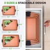 image:imageNutriChef 3 Piece Cookie Sheets for Baking  PFOA PFOS PTFE Free Nonstick Carbon Steel Bakeware Set  Home Kitchen Bake Pan Cookie Sheet Stackable Baking Sheet wBlack Silicone Handles NCSBS3S453 Piece Set