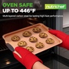 image:imageNutriChef 3 Piece Cookie Sheets for Baking  PFOA PFOS PTFE Free Nonstick Carbon Steel Bakeware Set  Home Kitchen Bake Pan Cookie Sheet Stackable Baking Sheet wBlack Silicone Handles NCSBS3S453 Piece Set