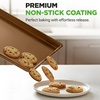 image:imageNutriChef 3Piece Nonstick Baking Pans Set  Thick Carbon Steel Oven Bake Trays  Includes XL Medium amp Small Sizes  Versatile Cookie Sheets for Baking amp Roasting Dishwasher Safe  GoldTrio Sets