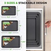 image:imageNutriChef 3Piece Nonstick Baking Sheet Set  NonToxic Cookie Sheets for Everyday Baking  Small Medium amp Large Oven Safe Bakeware Trays  WarpResistant Easy to Clean amp Dishwasher SafeGray