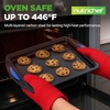 image:imageNutriChef 3Piece Nonstick Cookie Sheets for Baking  Carbon Steel Stackable Bakeware Set w Silicone Handles  Non Toxic Baking Pan  Durable amp Wrap Resistance Oven Safe  Easy cleanup3 Pcs Set