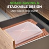 image:imageNutriChef 5Piece Bakeware Set  Premium NonStick Stackable Kitchen Baking Pans with Silicone Handles  Includes 3 Cookie Sheets Baking Pan amp Lid  Perfect for Cakes Cookies amp BrowniesAssorted Sizes