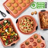 image:imageNutriChef 5Piece Bakeware Set  Premium NonStick Stackable Kitchen Baking Pans with Silicone Handles  Includes 3 Cookie Sheets Baking Pan amp Lid  Perfect for Cakes Cookies amp BrowniesSet of 10