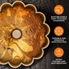 image:imageNutriChef 9Inch Cake Pan Thick and Heavy Cast Aluminum Cake Molds with 2 Layers of Nonstick Coating  Bloom Flower Design for Uniform Baking Up To 500 Degrees  Easy to Clean GoldMarquise