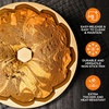 image:imageNutriChef 9Inch Cake Pan Thick and Heavy Cast Aluminum Cake Molds with 2 Layers of Nonstick Coating  Bloom Flower Design for Uniform Baking Up To 500 Degrees  Easy to Clean GoldFlow