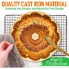 image:imageNutriChef 9Inch Cake Pan Thick and Heavy Cast Aluminum Cake Molds with 2 Layers of Nonstick Coating  Bloom Flower Design for Uniform Baking Up To 500 Degrees  Easy to Clean GoldFlow