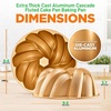 image:imageNutriChef 9Inch Cake Pan Thick and Heavy Cast Aluminum Cake Molds with 2 Layers of Nonstick Coating  Bloom Flower Design for Uniform Baking Up To 500 Degrees  Easy to Clean GoldFlow