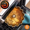 image:imageNutriChef 9Inch Cake Pan Thick and Heavy Cast Aluminum Cake Molds with 2 Layers of Nonstick Coating  Bloom Flower Design for Uniform Baking Up To 500 Degrees  Easy to Clean GoldMarquise