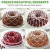 image:imageNutriChef 9Inch Cake Pan Thick and Heavy Cast Aluminum Cake Molds with 2 Layers of Nonstick Coating  Bloom Flower Design for Uniform Baking Up To 500 Degrees  Easy to Clean GoldWreath