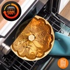 image:imageNutriChef 9Inch Cake Pan Thick and Heavy Cast Aluminum Cake Molds with 2 Layers of Nonstick Coating  Bloom Flower Design for Uniform Baking Up To 500 Degrees  Easy to Clean GoldFlow